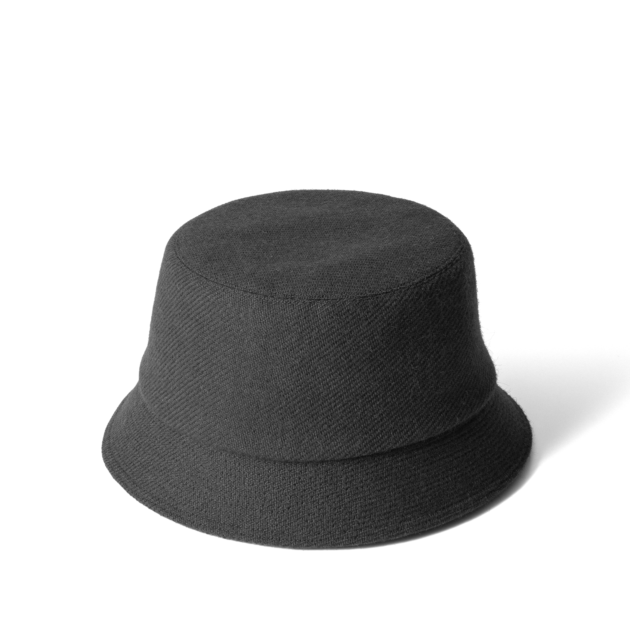 Wool Mohair Tweed Hat Gray