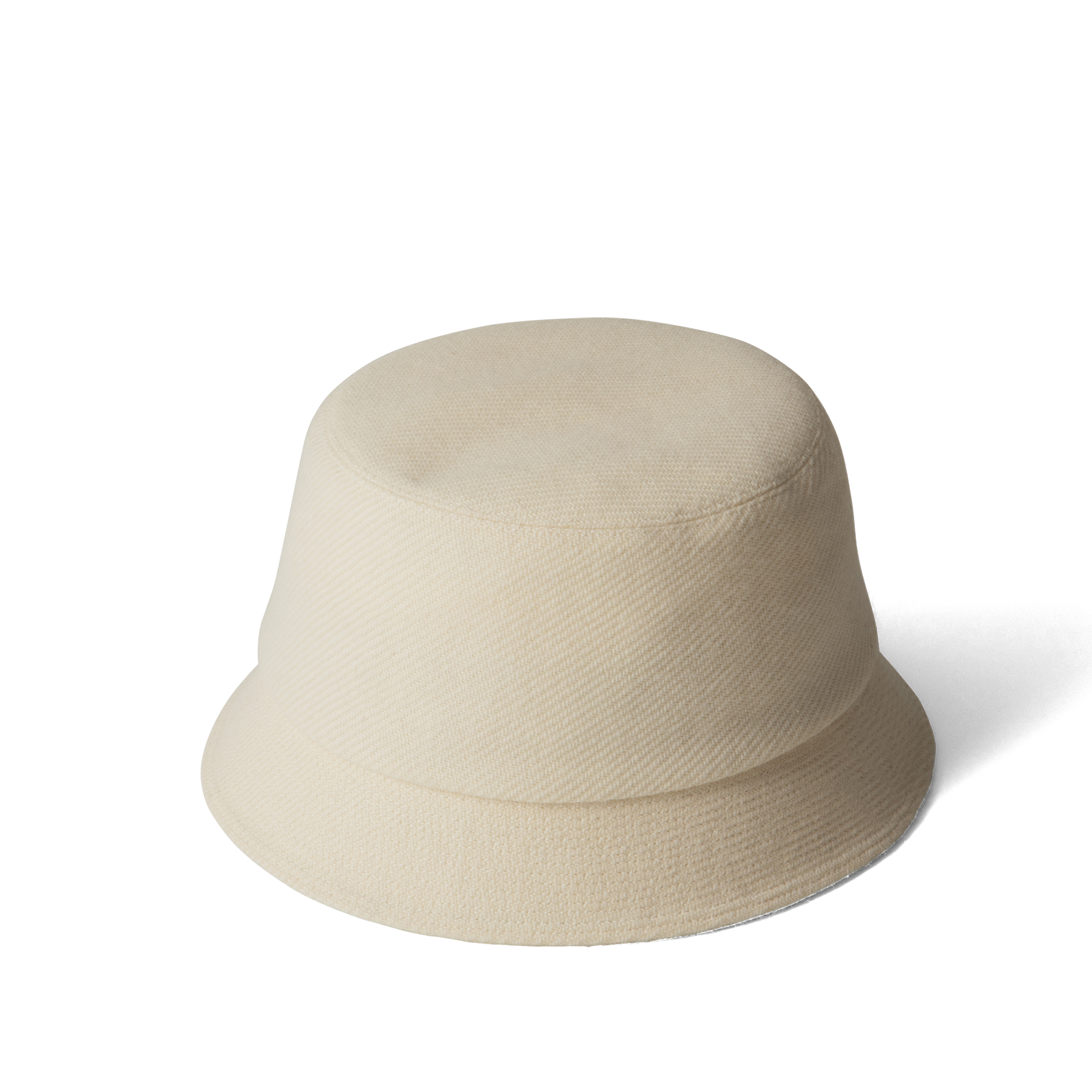 Wool Mohair Tweed Hat Ivory