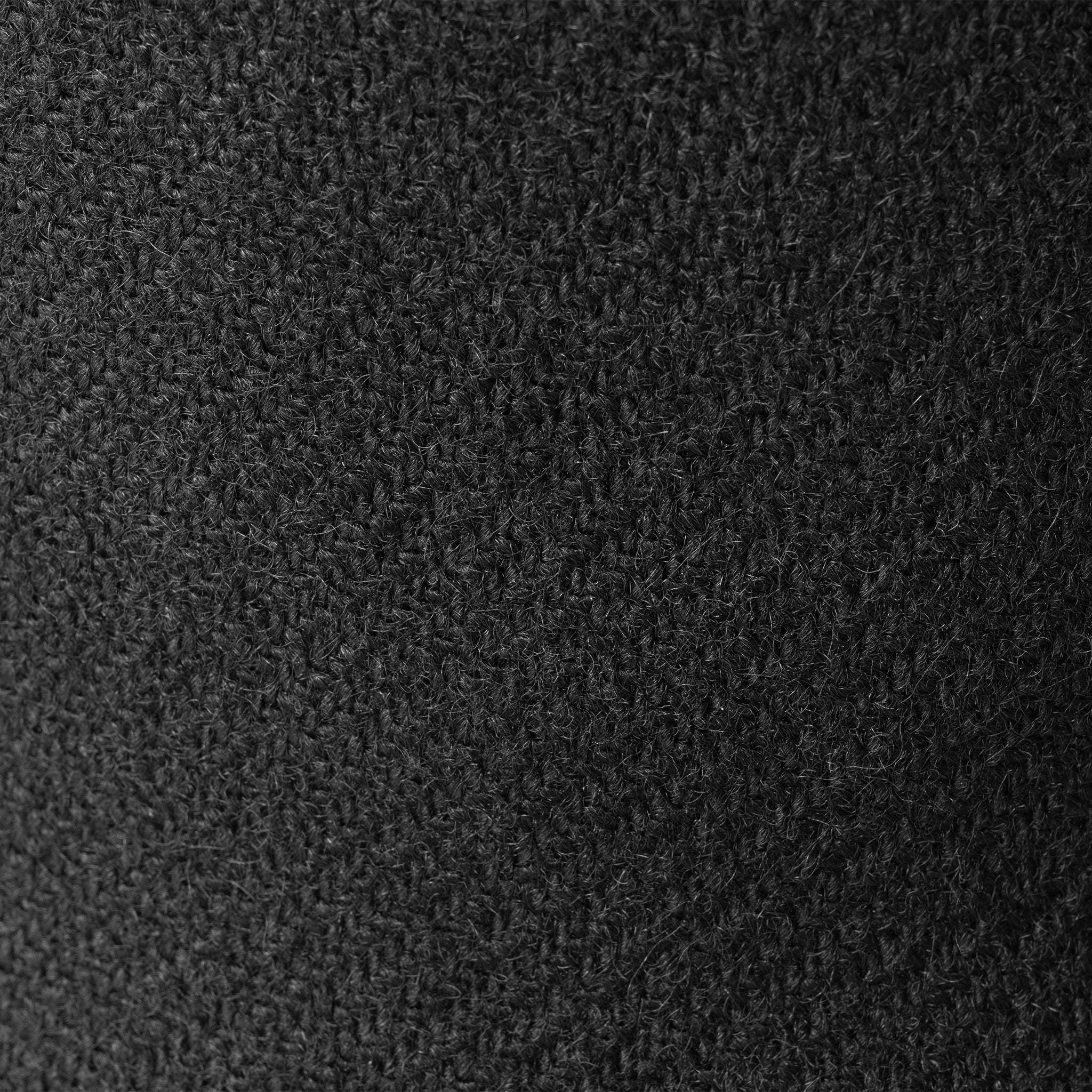 Wool Mohair Tweed Hat Black