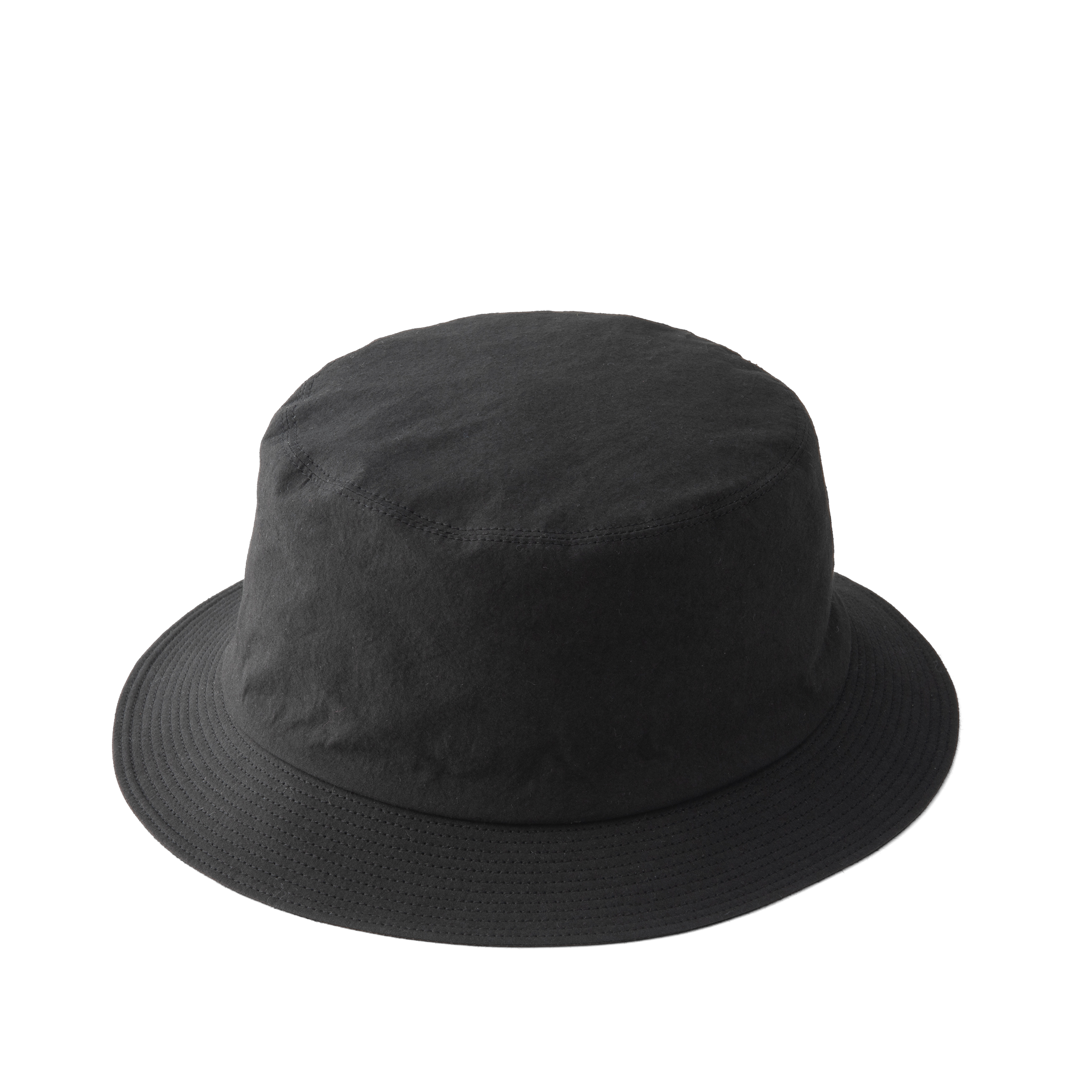 Grunge wash cotton Hat Black