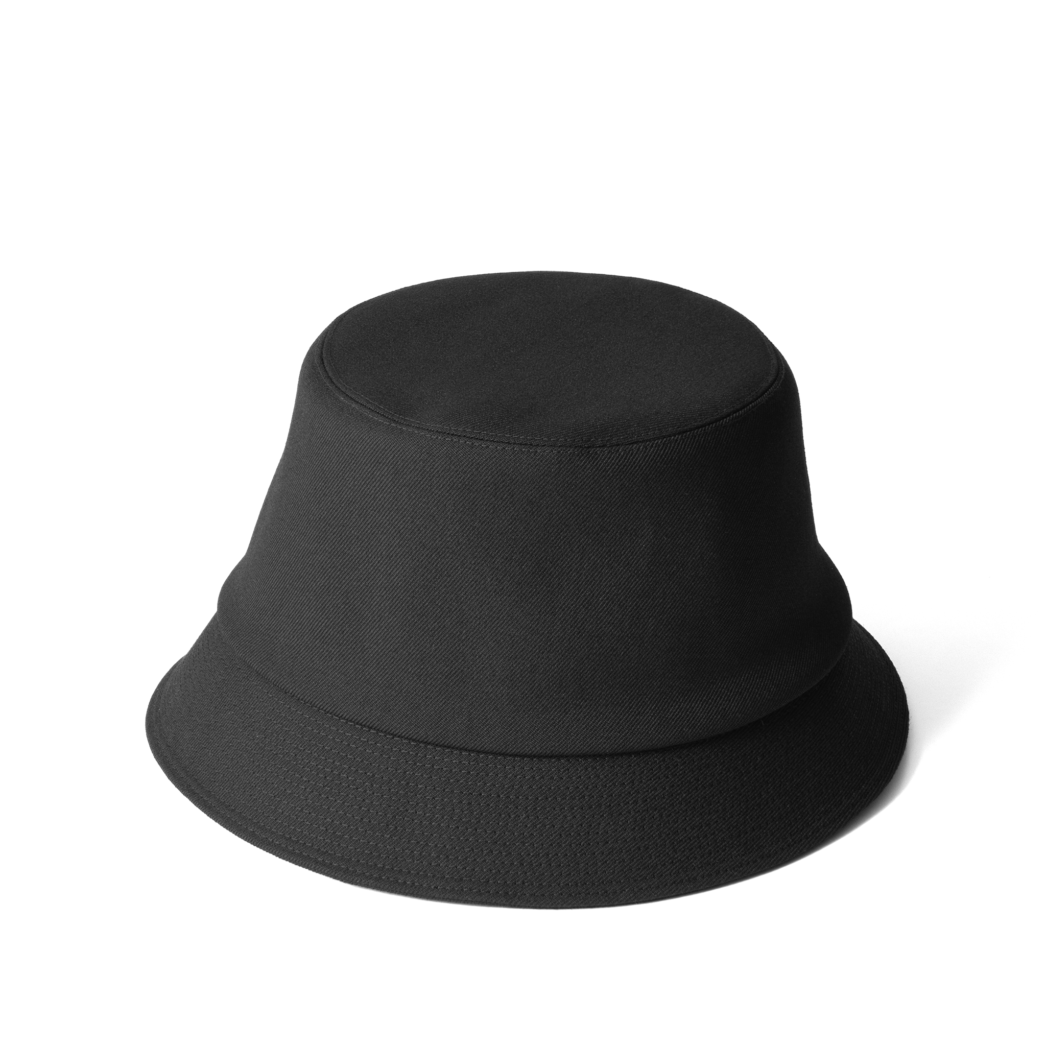 Wool Gabardine Hat Black