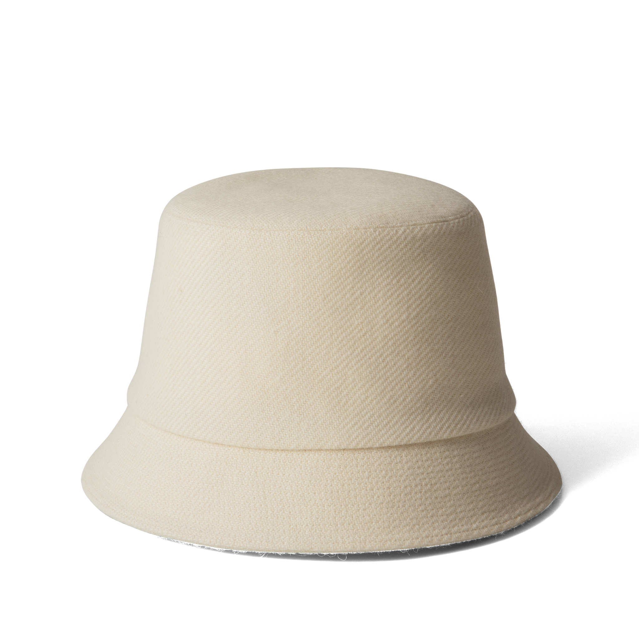 Wool Mohair Tweed Hat Black