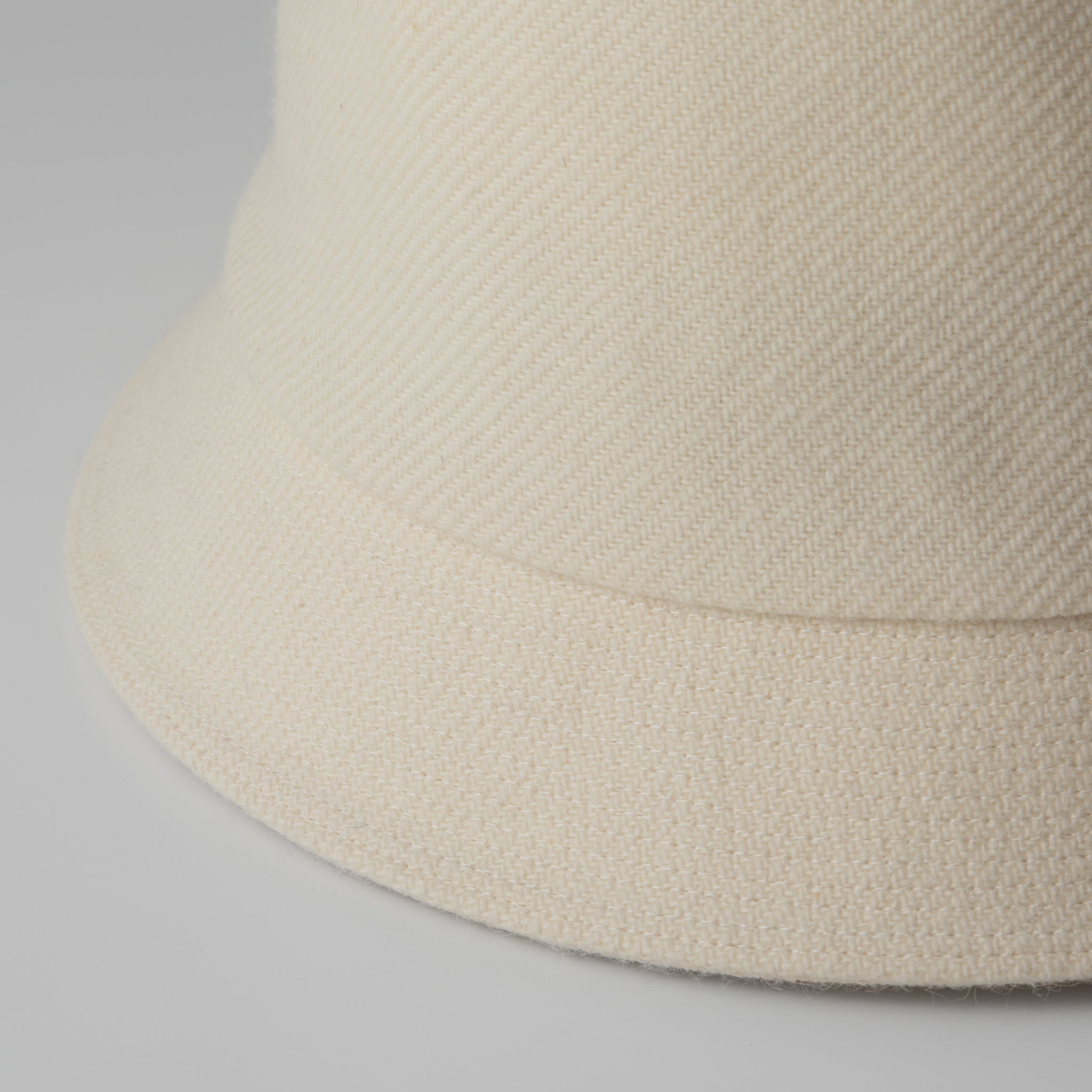 Wool Mohair Tweed Hat Black