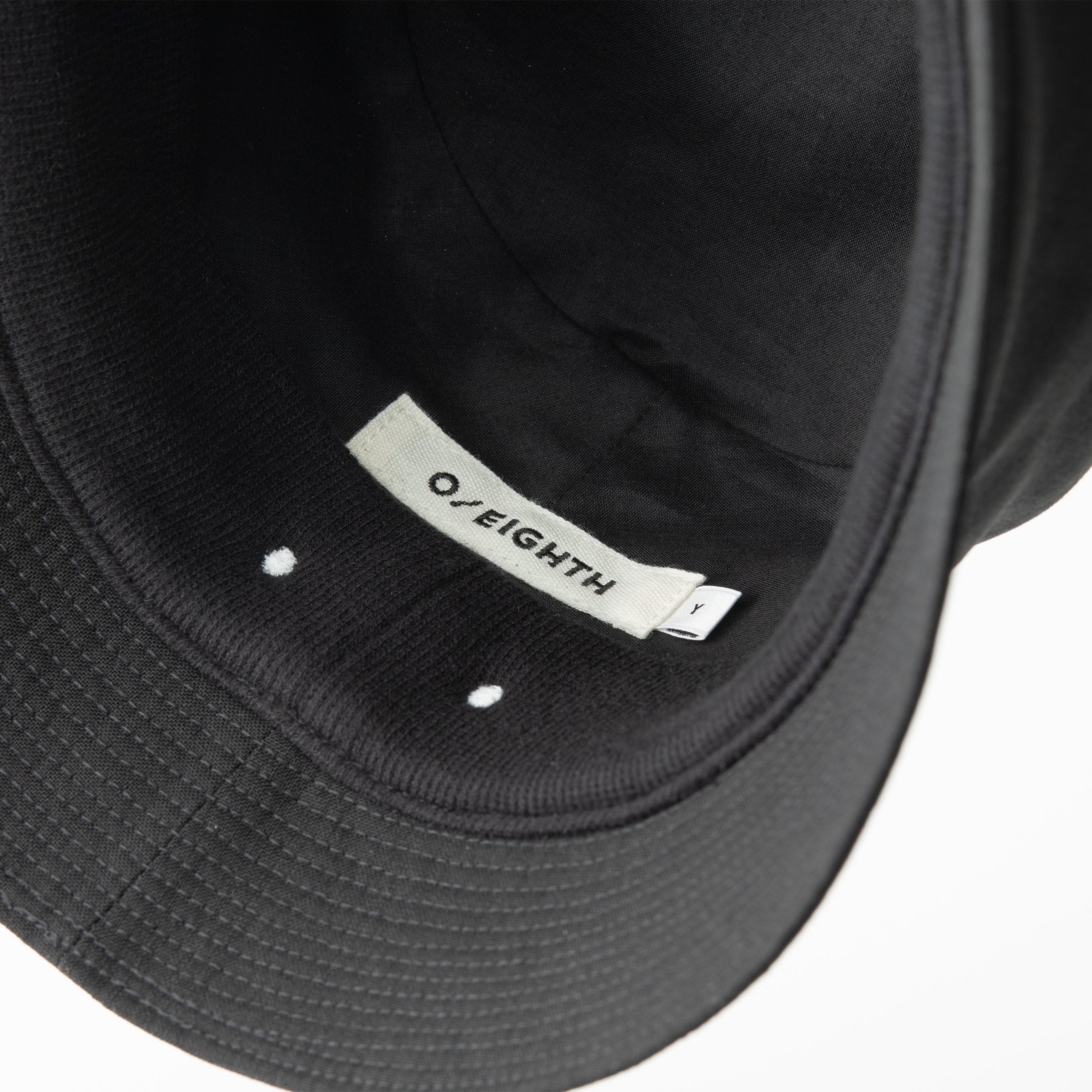 Grunge wash cotton Hat Black