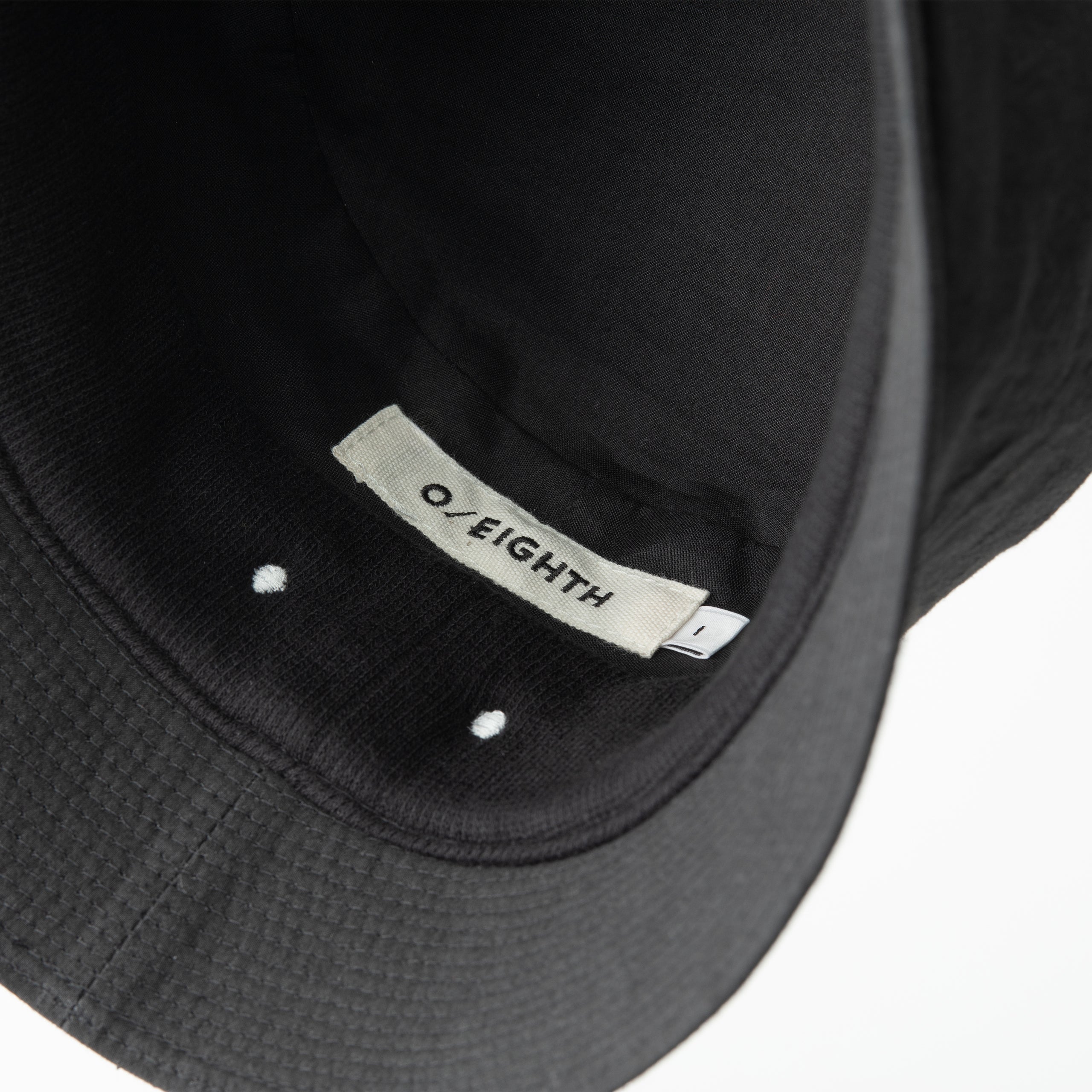 Grunge wash cotton Hat Black