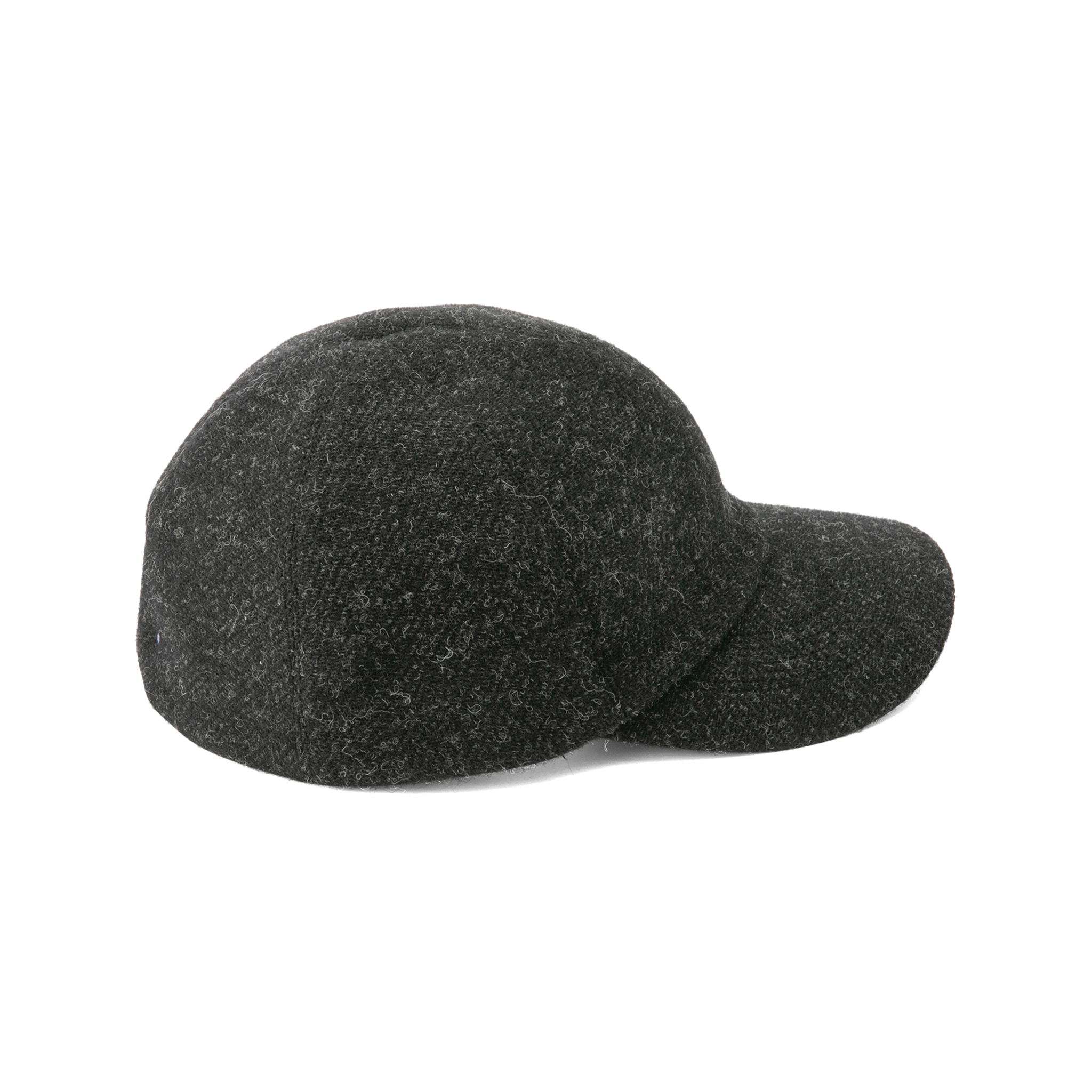 Wool tweed Cap Black