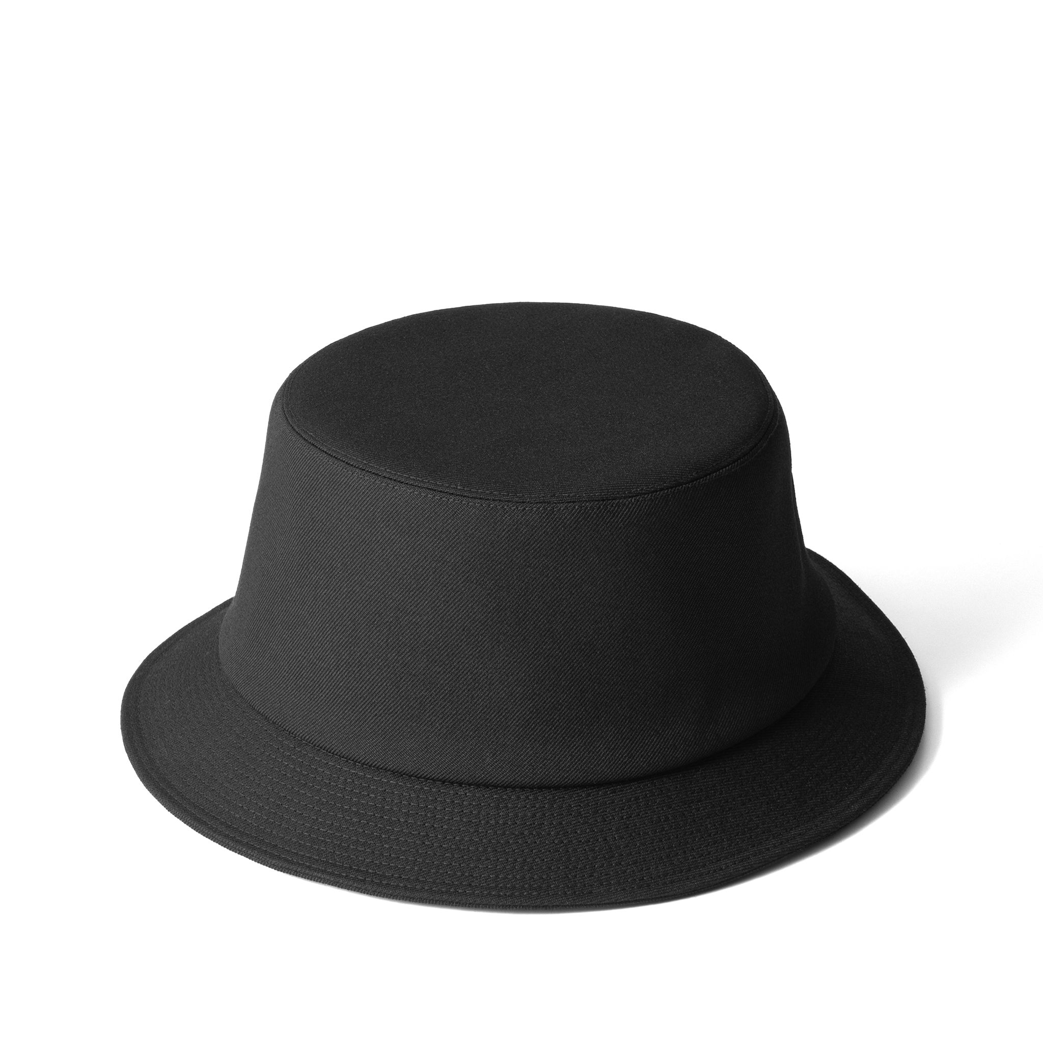 Wool Gabardine Hat Black