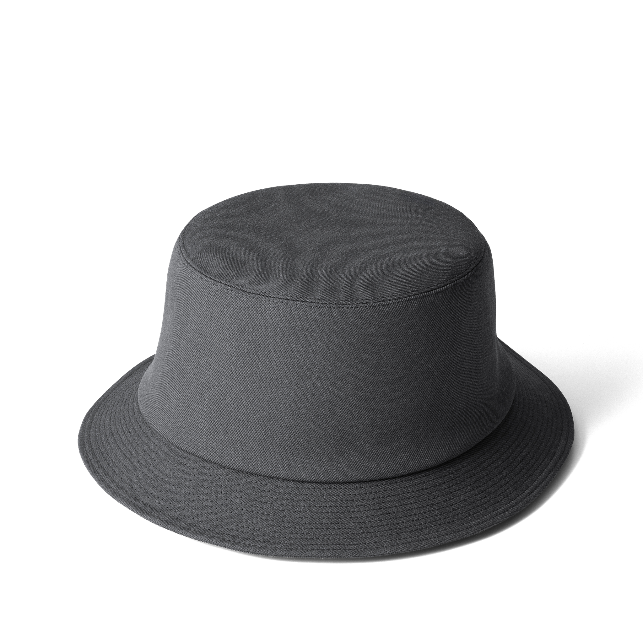 Wool Gabardine Hat Charcoal