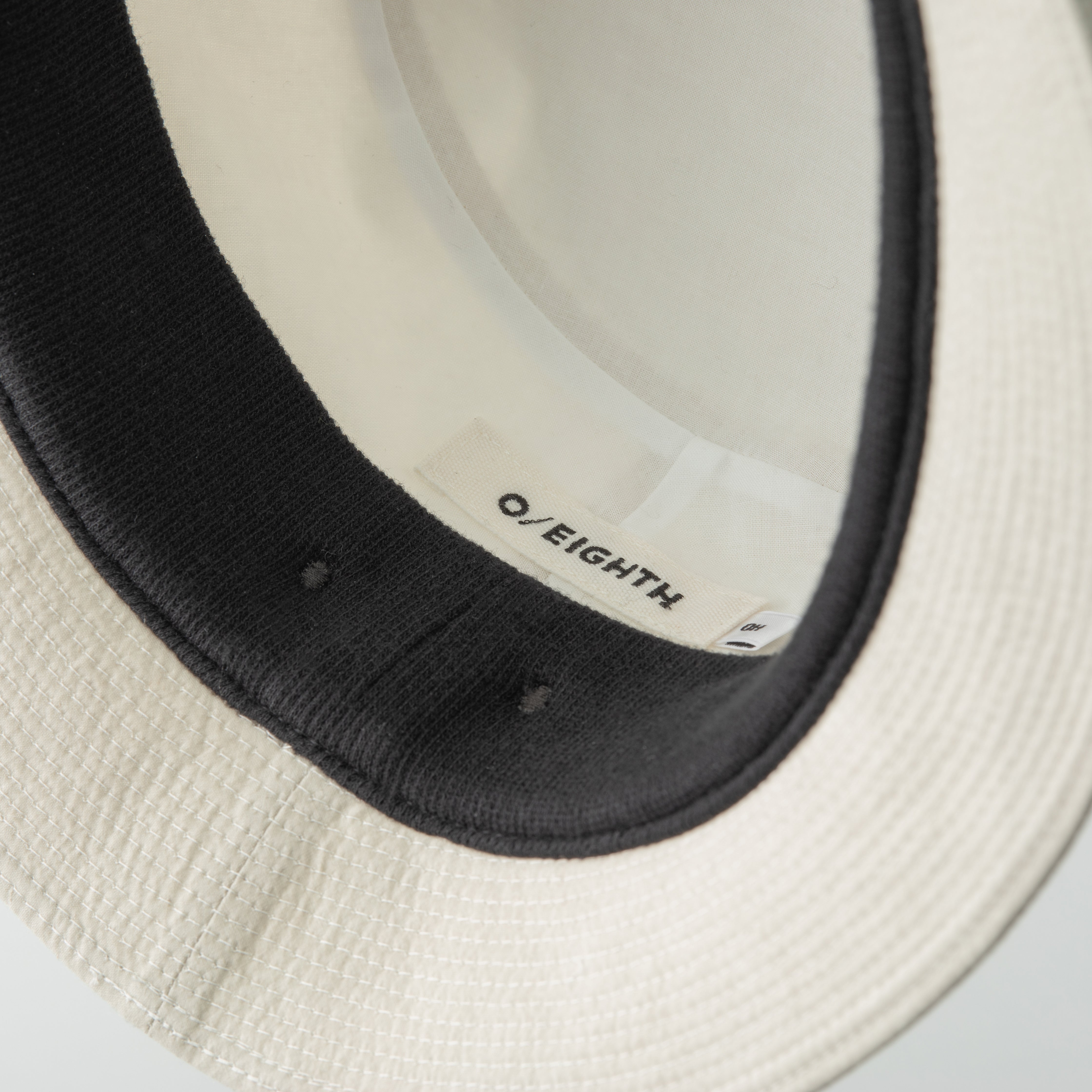 Grunge wash cotton Hat Off-white