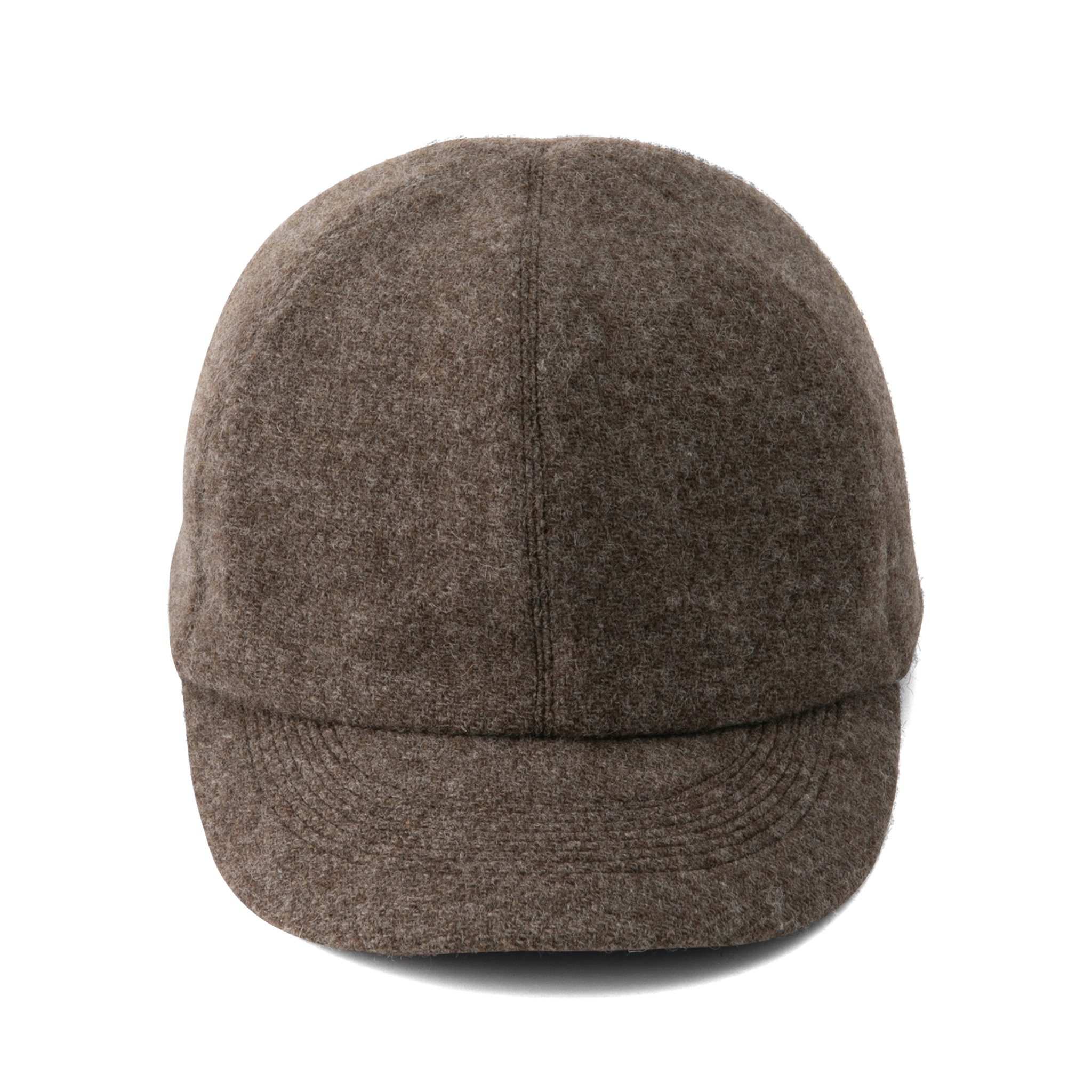 Wool tweed Cap Brown