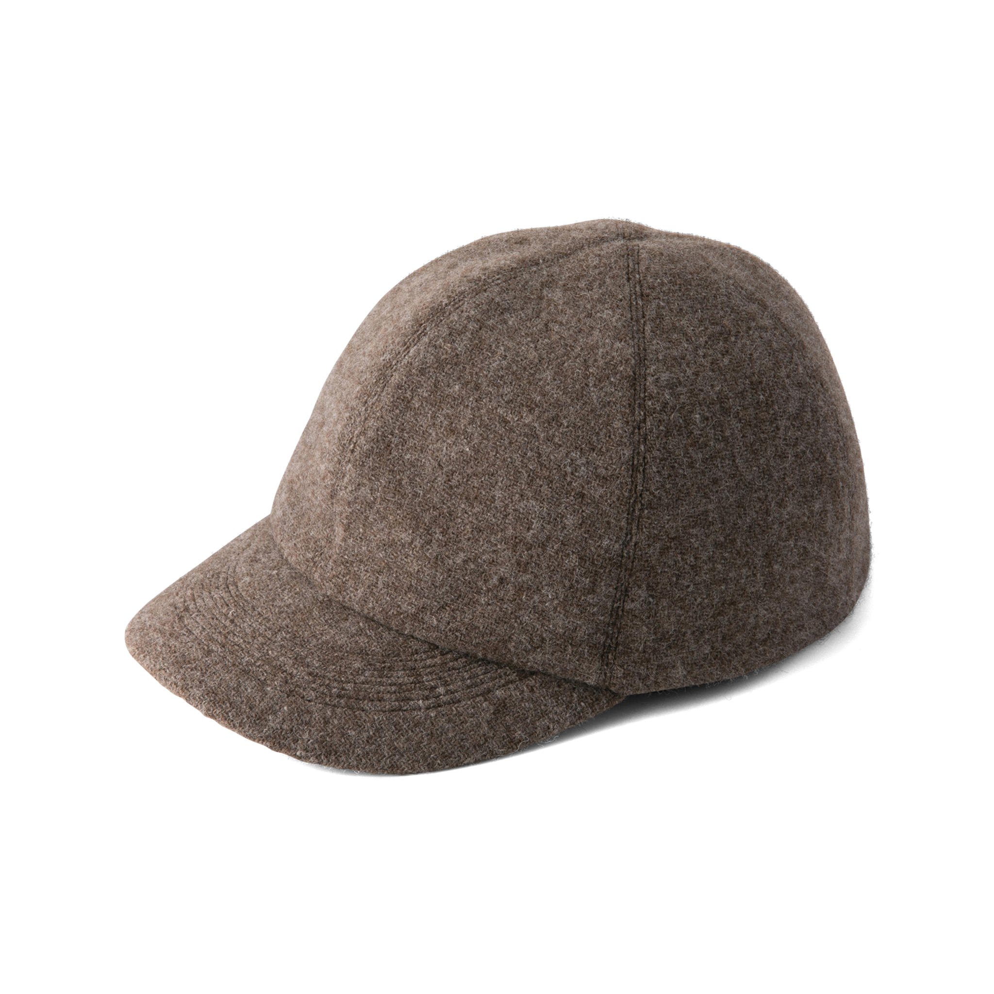 Wool tweed Cap Brown