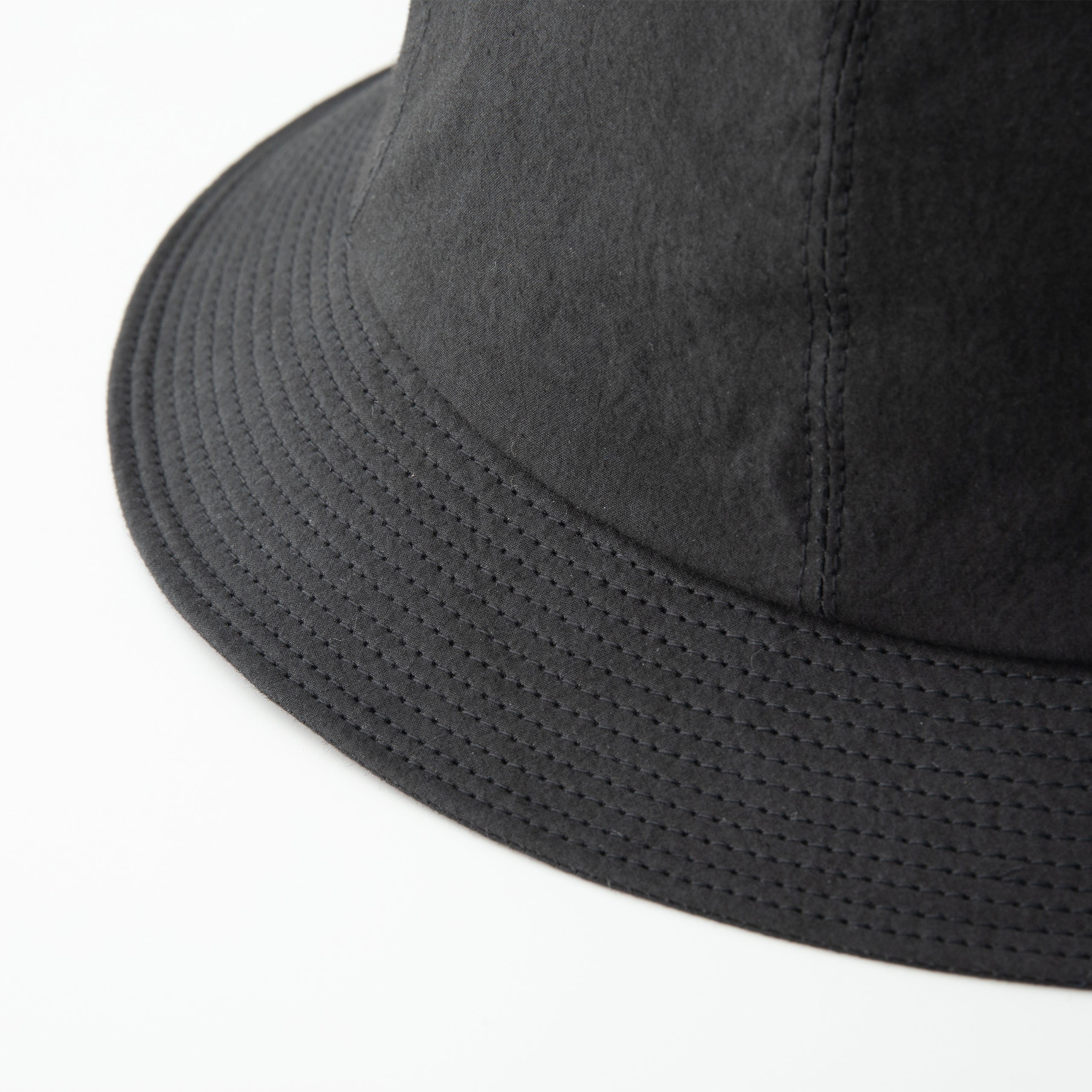 Grunge wash cotton Hat Black