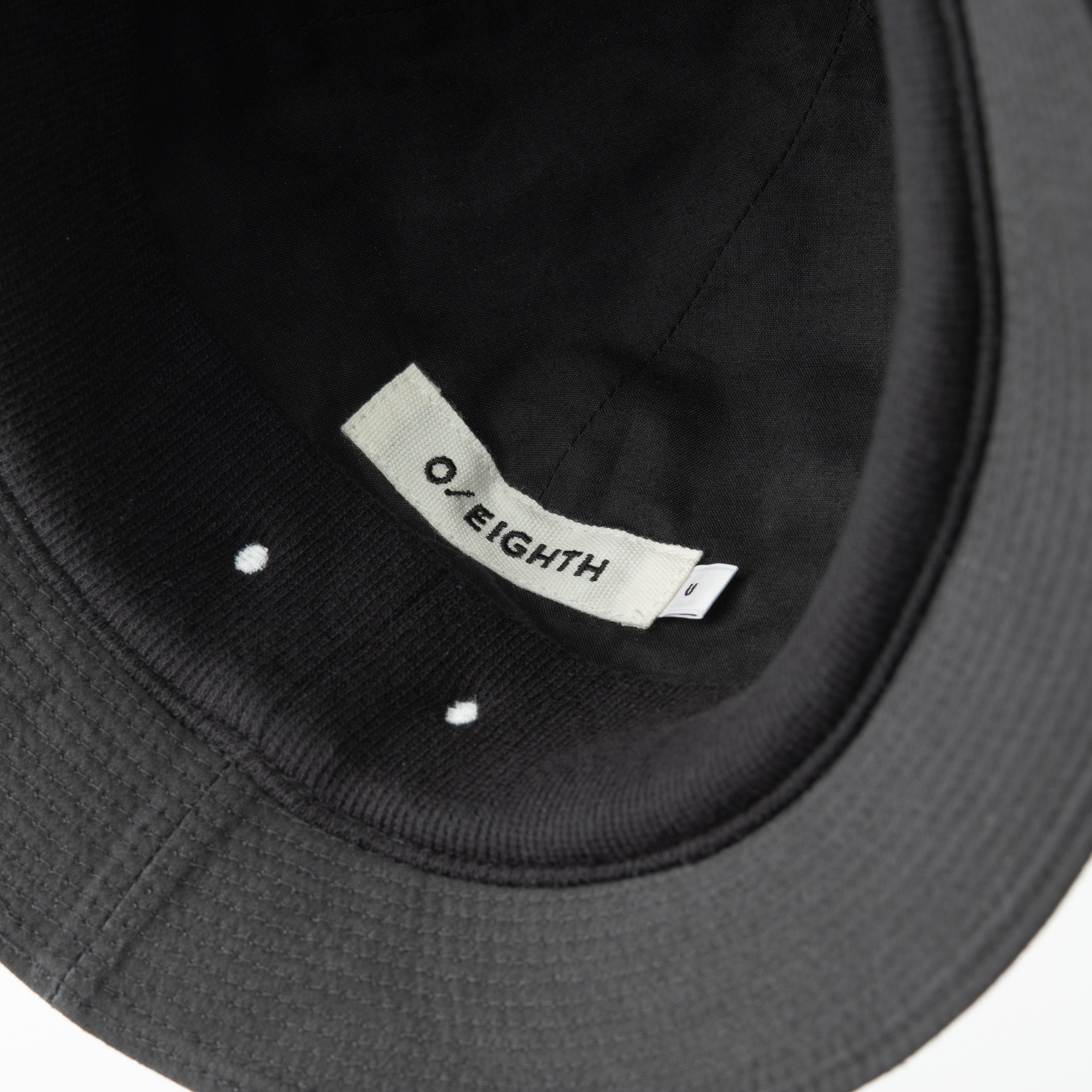 Grunge wash cotton Hat Black