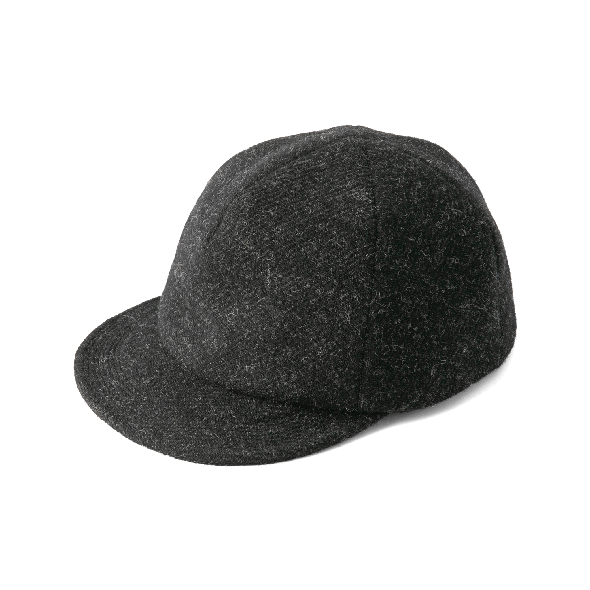 Wool tweed Cap Black