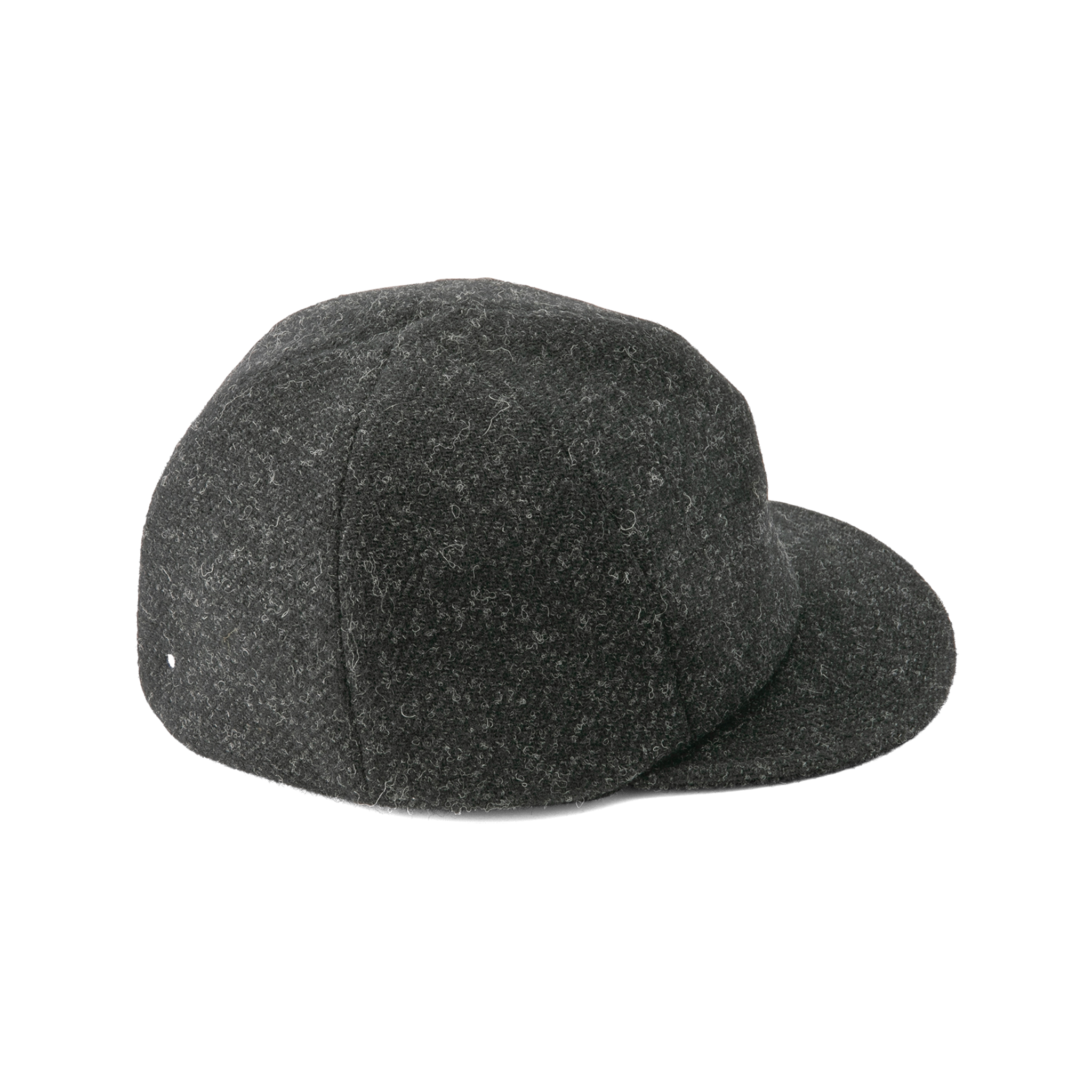 Wool tweed Cap Black