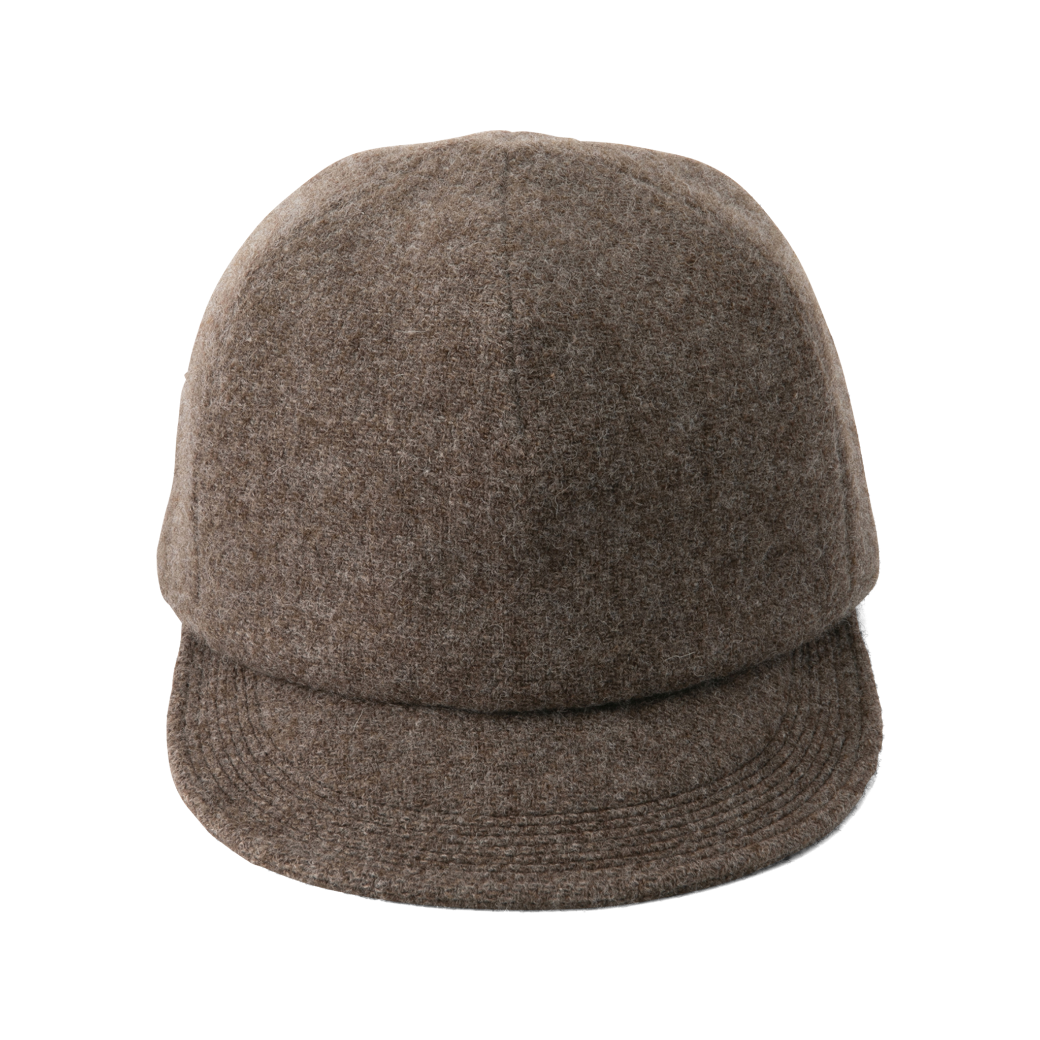 Wool tweed Cap Brown