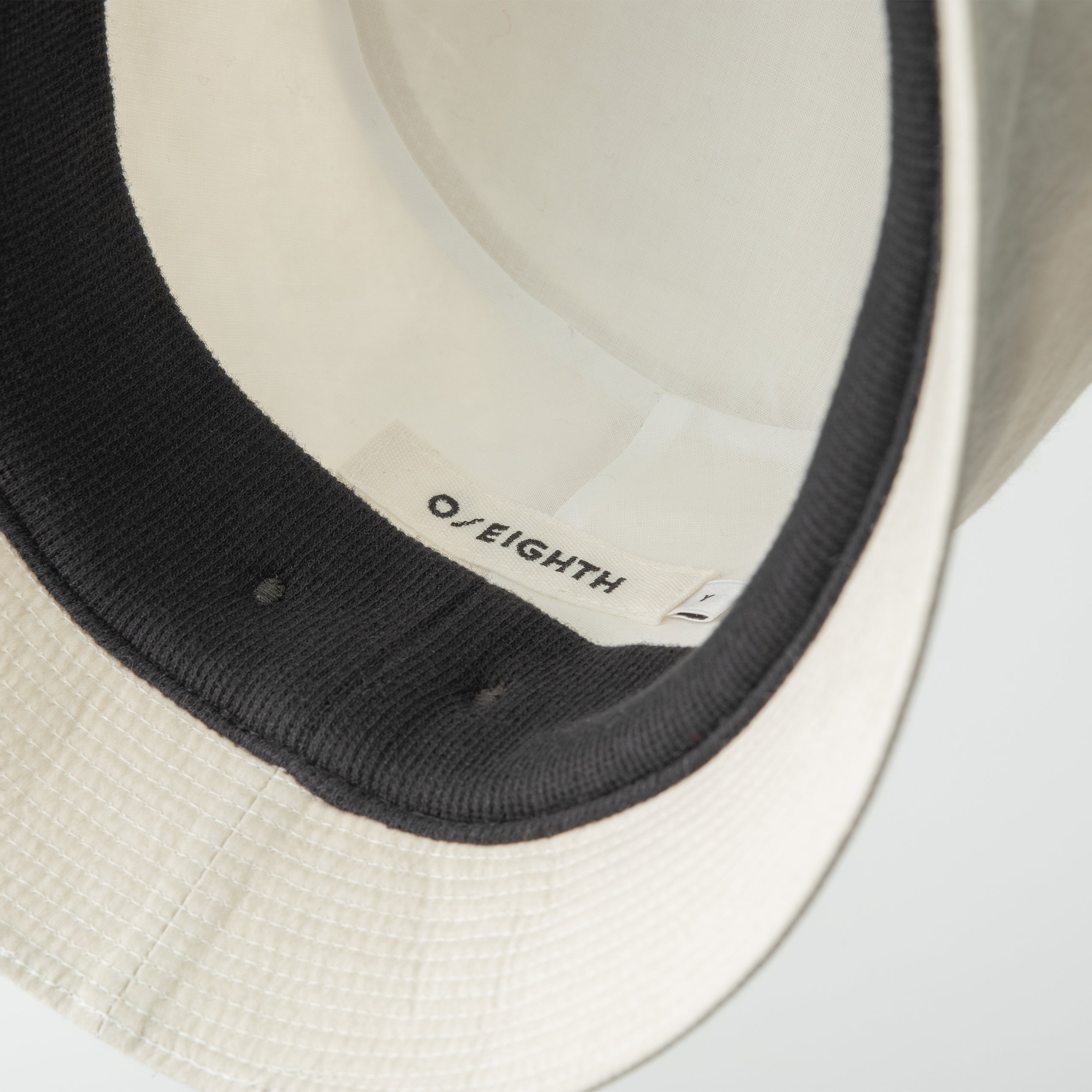 Grunge wash cotton Hat Off-white