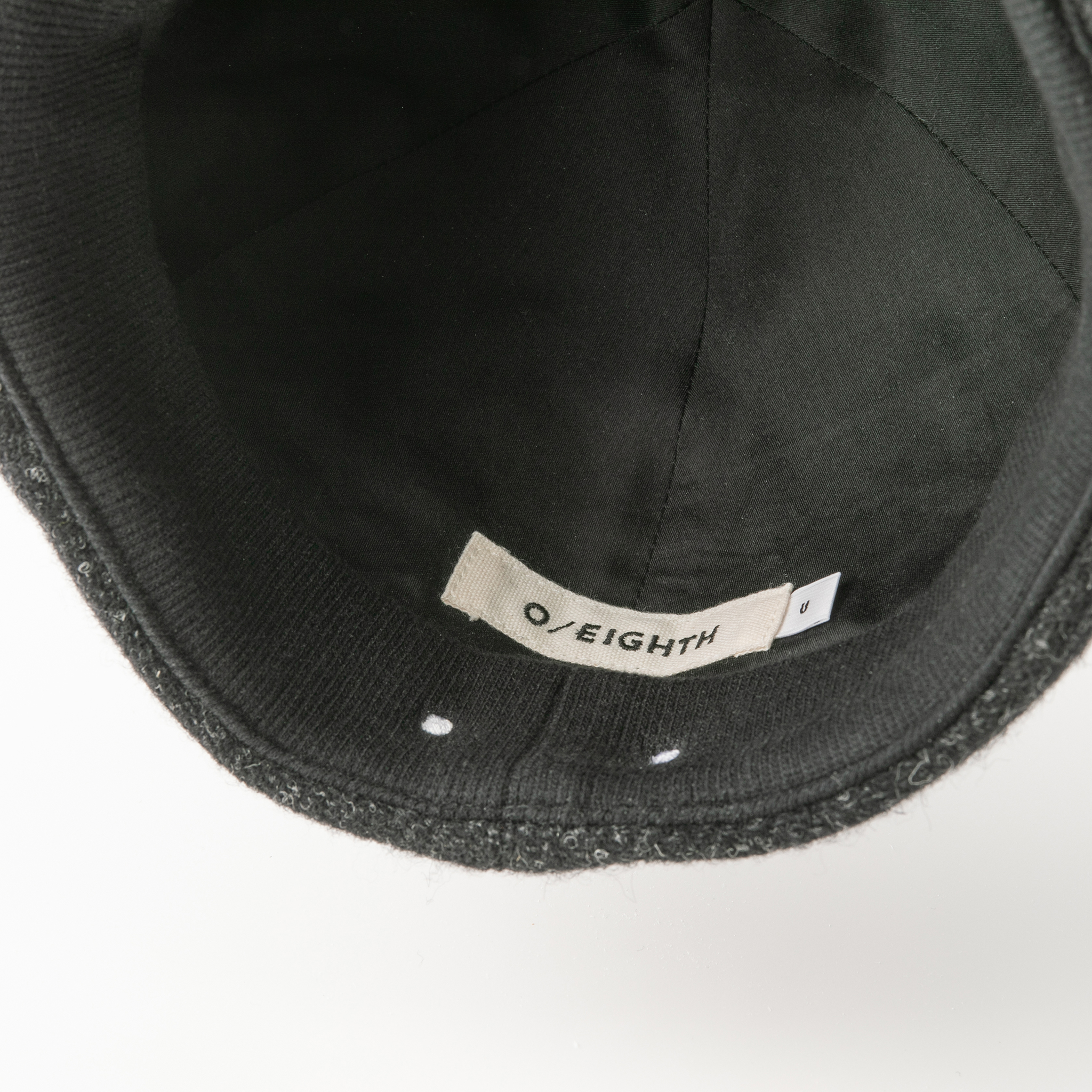 Wool tweed Cap Black